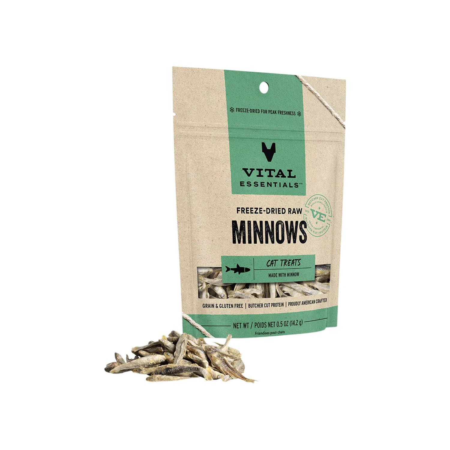 Vital Essentials Freeze-Dried Minnows Cat Treats - Healthber