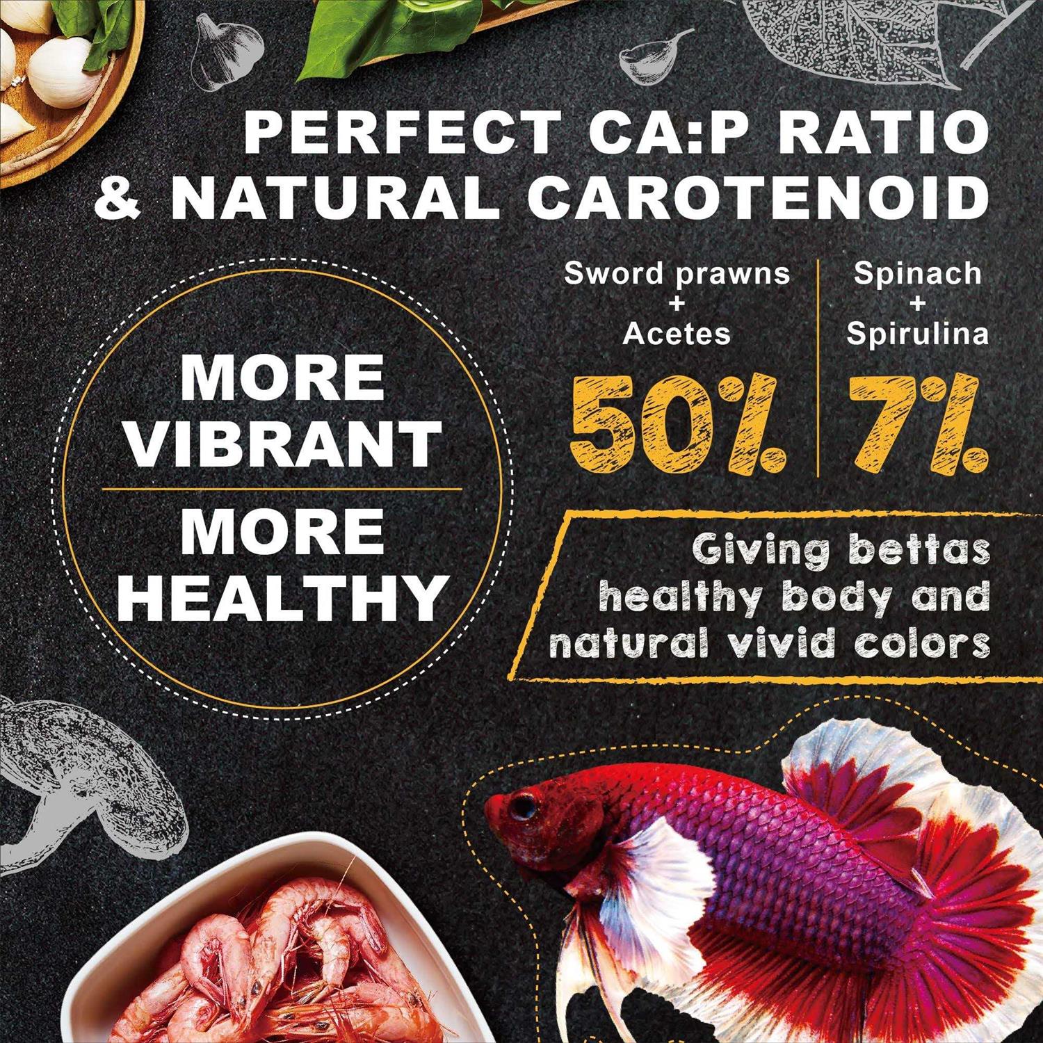 Ultra Fresh Betta Fish Food Pro Shrimp Patties 50% Sword Prawns + Akiami Paste Shrimps - Healthber