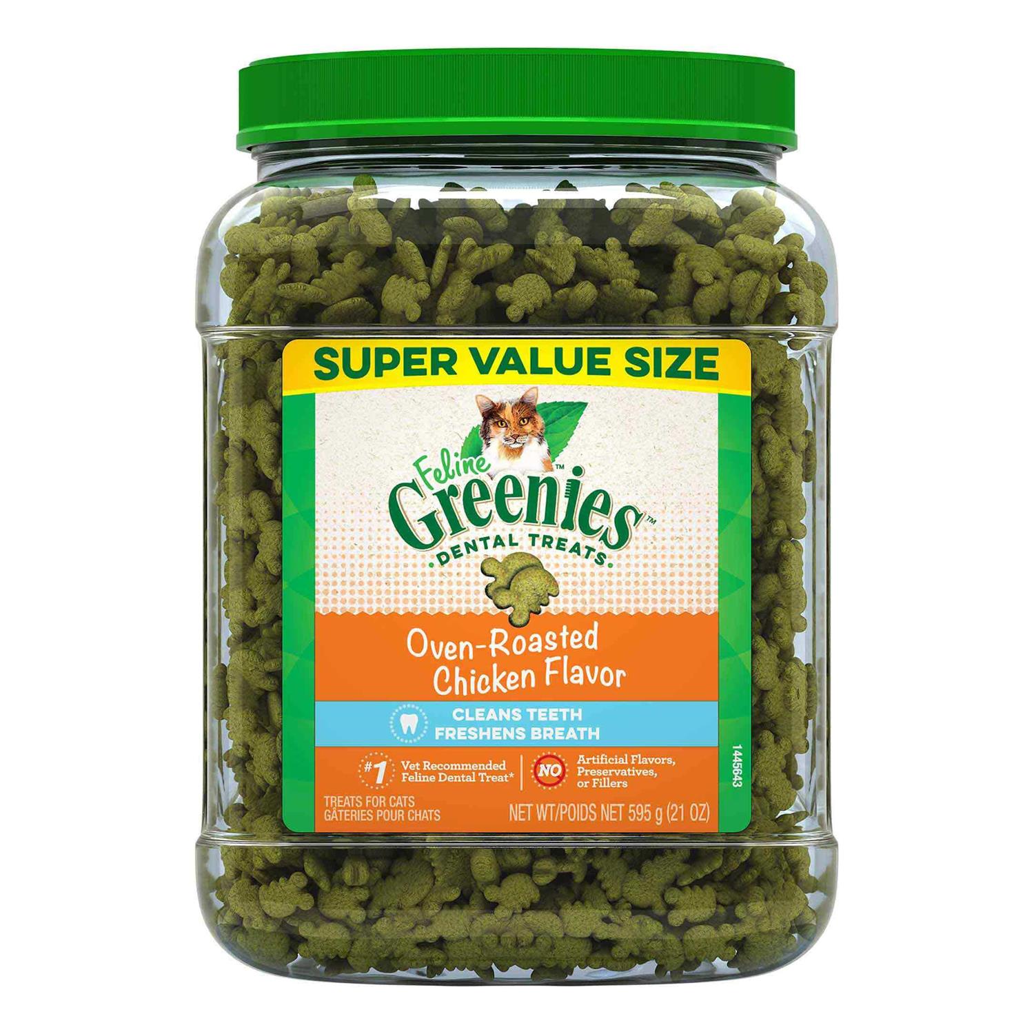 Feline Greenies Oven Roasted Chicken Flavor Dental Cat Treats - Healthber