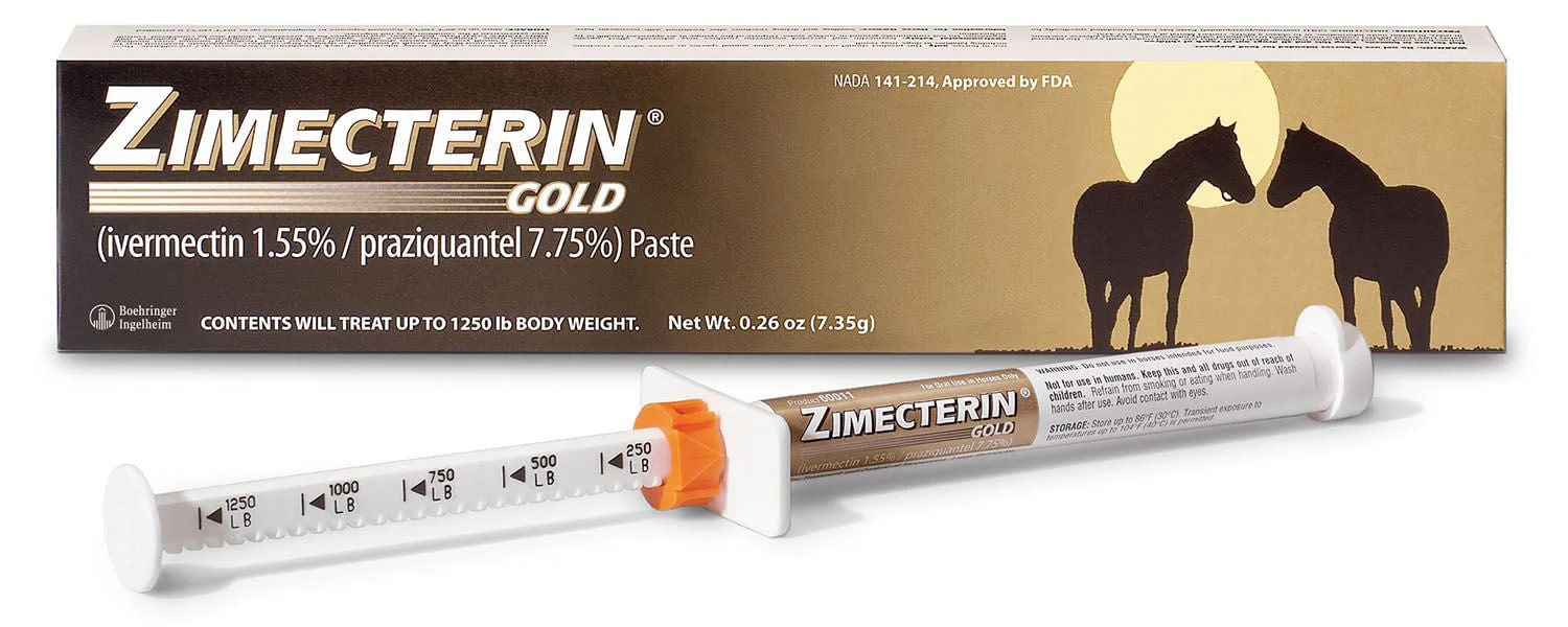 Zimecterin Gold Horse Wormer (Paste), 1-dose - Healthber