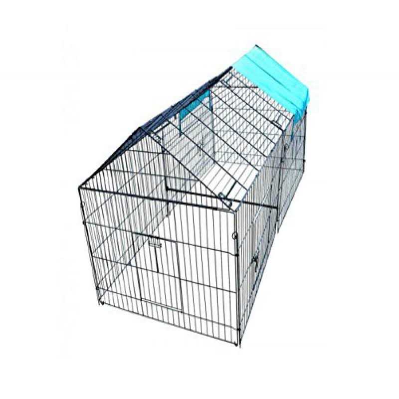 Bestpet 87 x 41Large Metal Chicken Coop Run Enclosure Pen with Waterproof Cover Outdoor Backyard Farm Cage Crate Pet Playpen Exercise Pen - Healthber