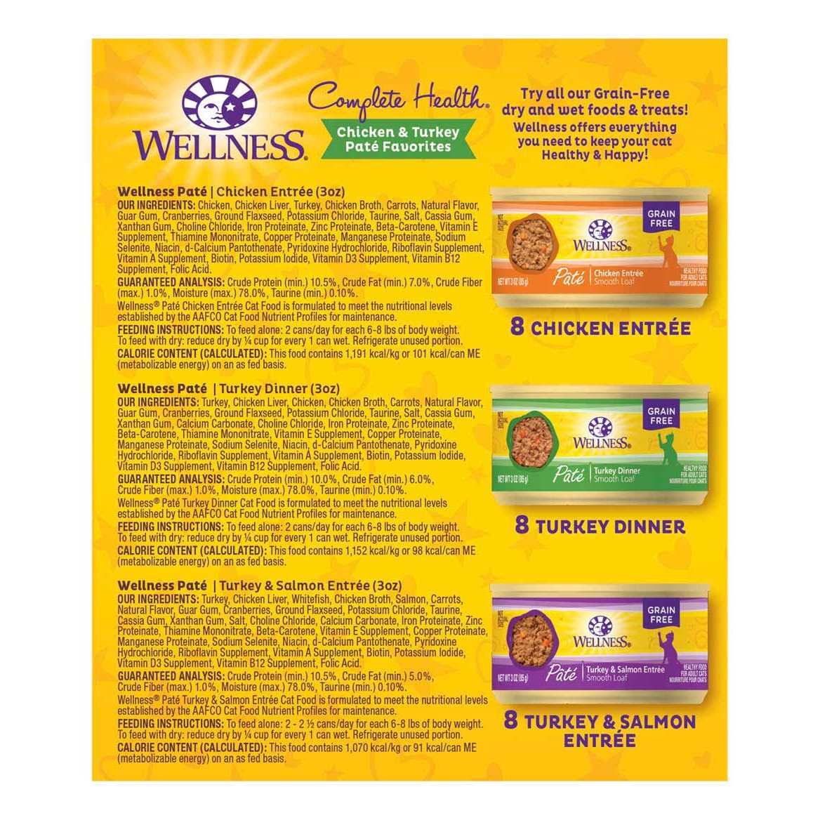 Wellness Chicken & Turkey Pate Complete Health Favorites Variety Pack - Healthber