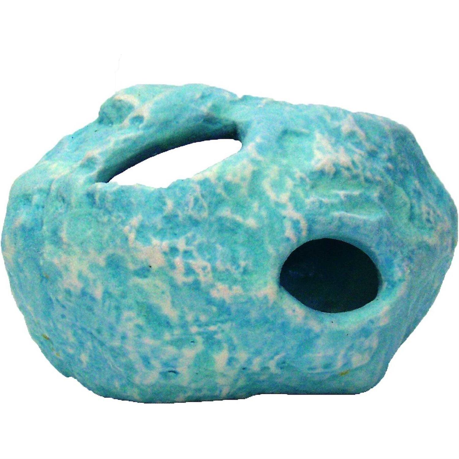 Underwater Galleries Aquarium Rock Cave -Moon Rock Glow-in-the-Dark Ceramic Cave - Healthber