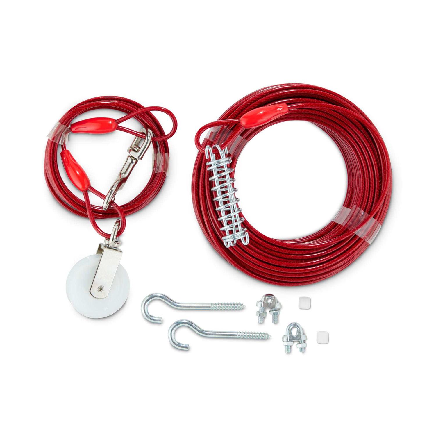EveryYay Stretch Your Legs Canine Zipline 100′ XL Dog Tie-Out Cable with Trolley | Petco - Healthber