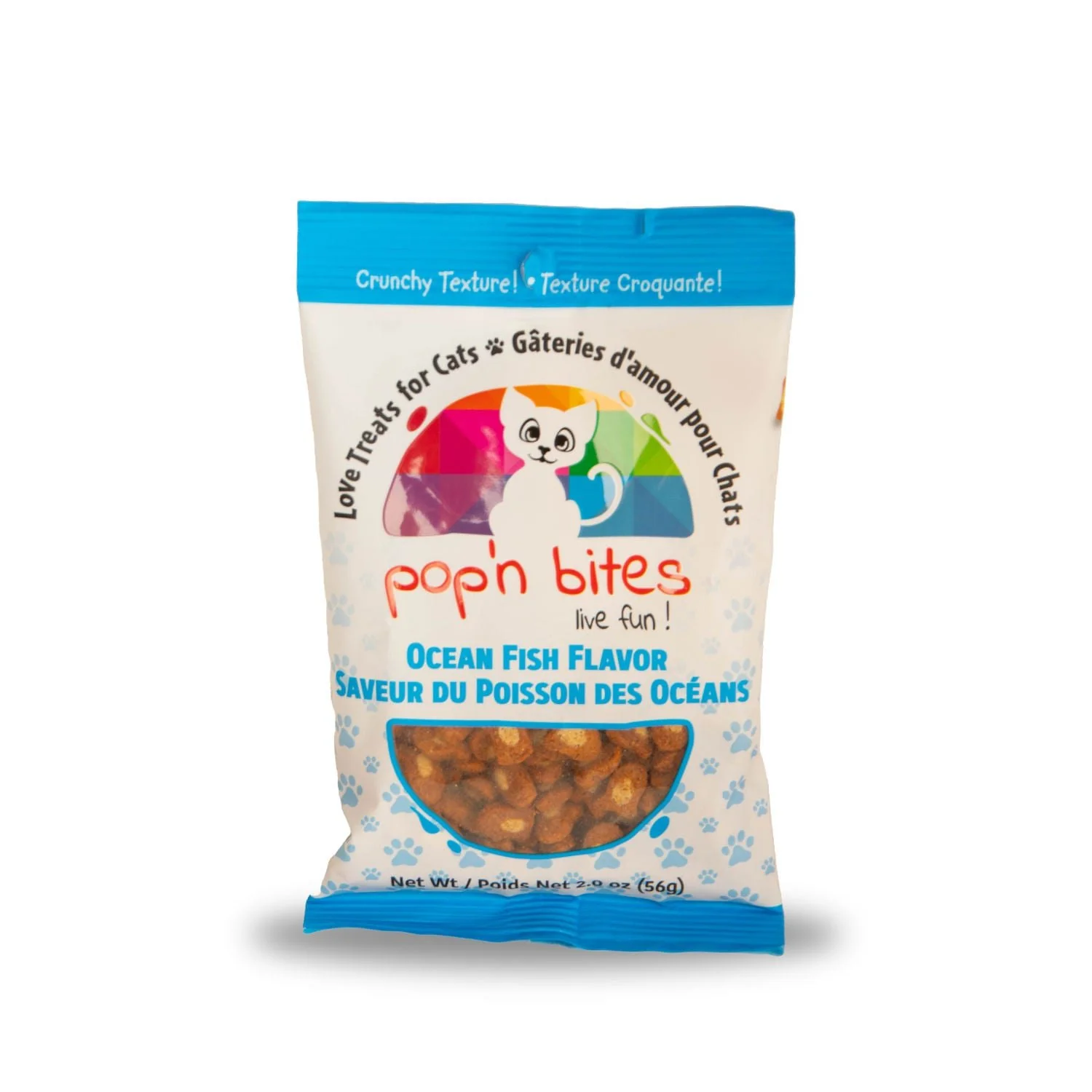 Pop'n Bites Ocean Fish Flavor Cat Treats, 2 oz - Healthber