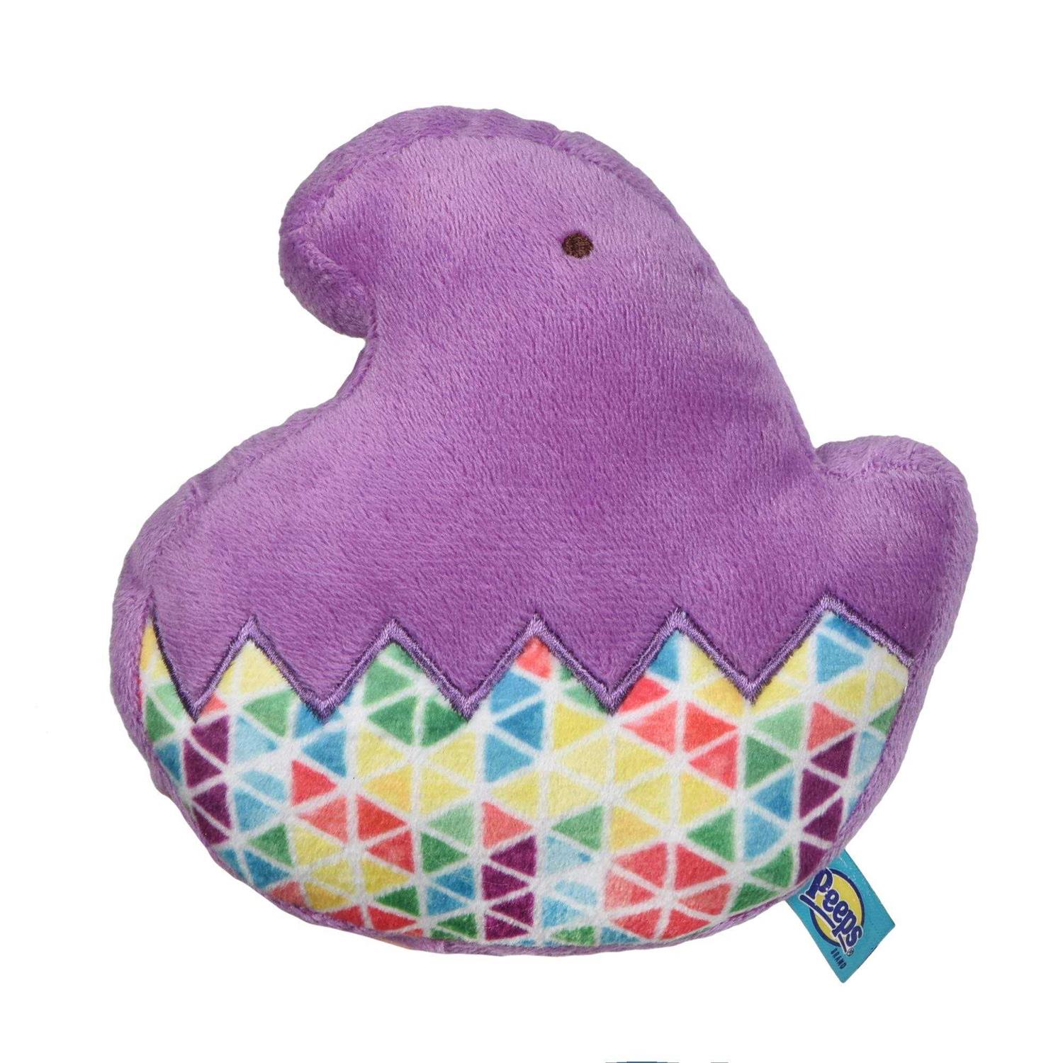 Peeps for Pets Chick 5 Inch Flattie Plush Dog Toy - Healthber