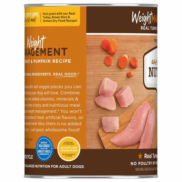 Rachael Ray Nutrish Weight Management Real Turkey & Pumpkin Recipe Wet Dog Food - Healthber