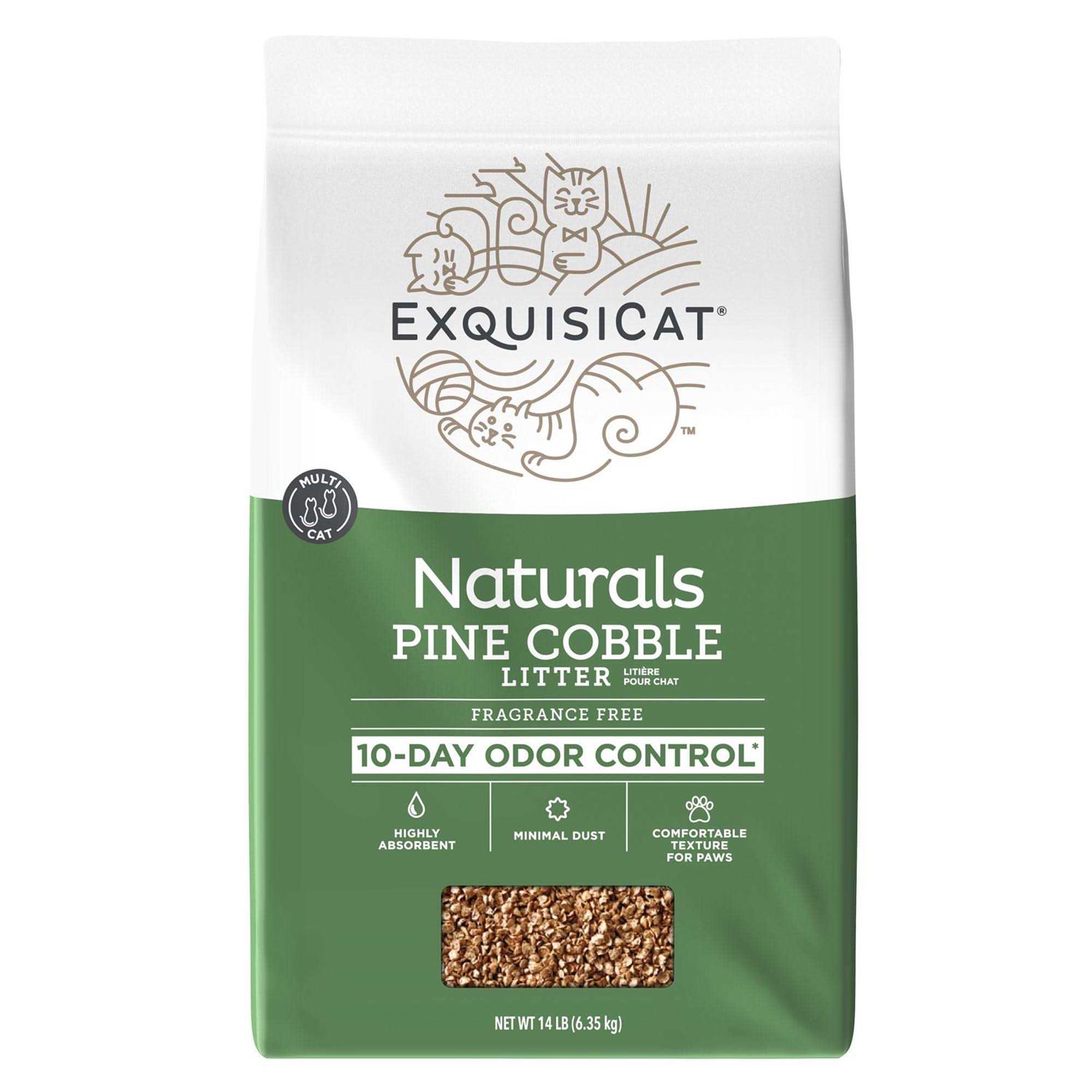 ExquisiCat Naturals Pine Cobble Cat Litter - Healthber