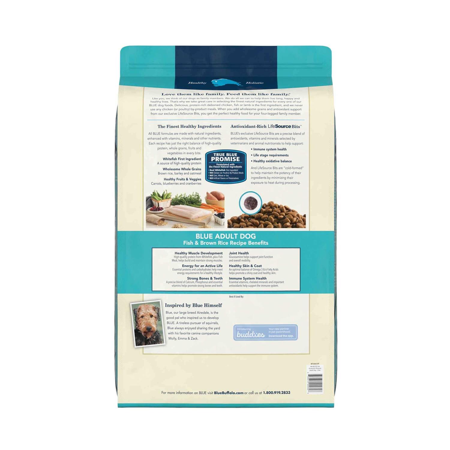 Blue Buffalo Life Protection Formula Fish & Brown Rice Adult Dry Dog Food - Healthber