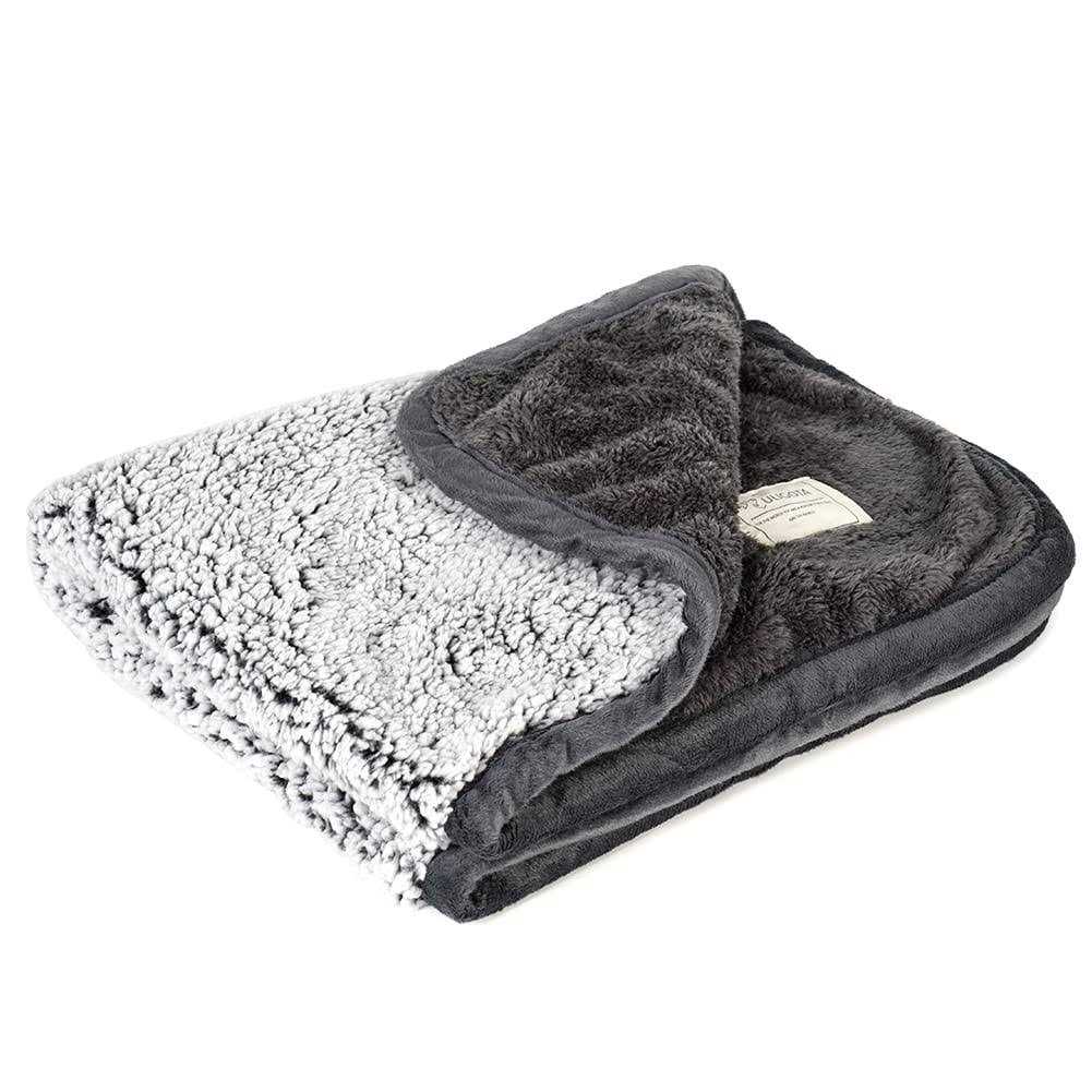 Waterproof Dog Blanket Soft Fluffy Plush Pet Blanket with Liquid Pee Proof Reversible Sherpa Couch Bed Cover Protector Throw Blanket for cats & Dogs - Healthber