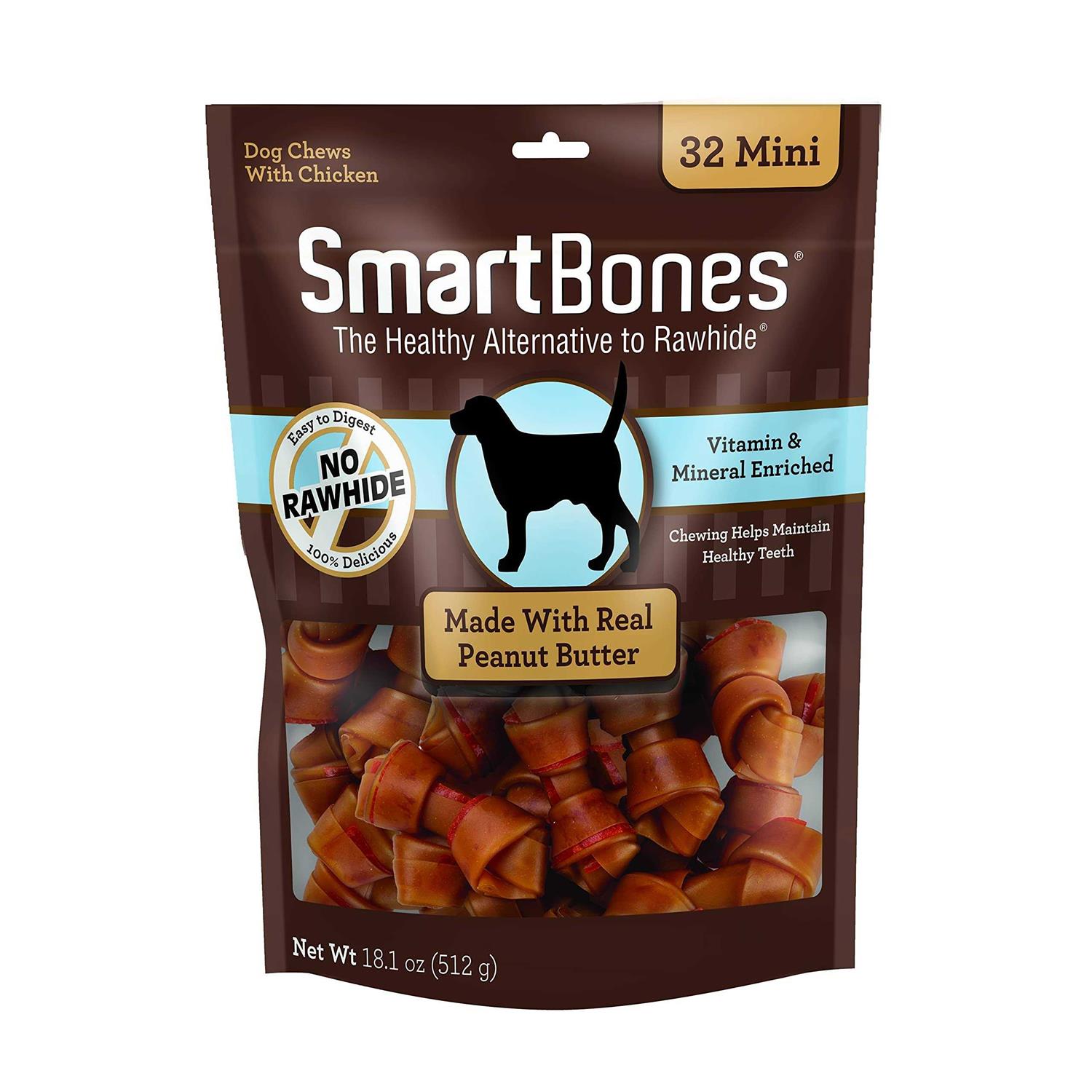 SmartBones Mini Peanut Butter Chews - Healthber