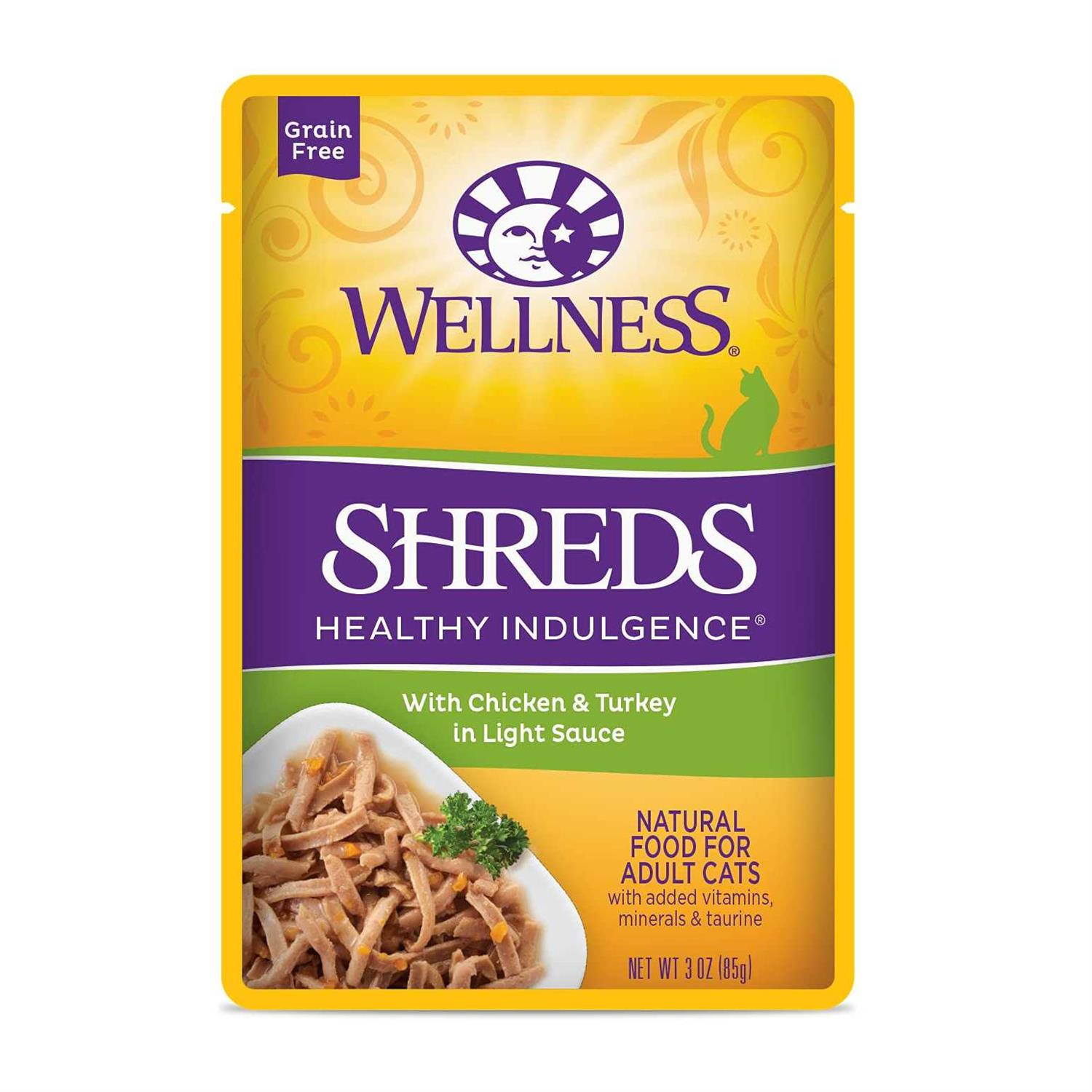 Wellness Healthy Indulgence Shreds Grain Free Wet Cat Food - Healthber