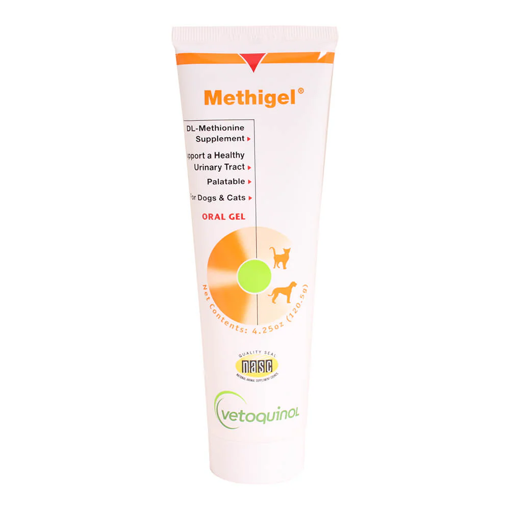 Vetoquinol Methigel Urinary Supplement for Cats & Dogs, 4.25 oz Tube - Healthber
