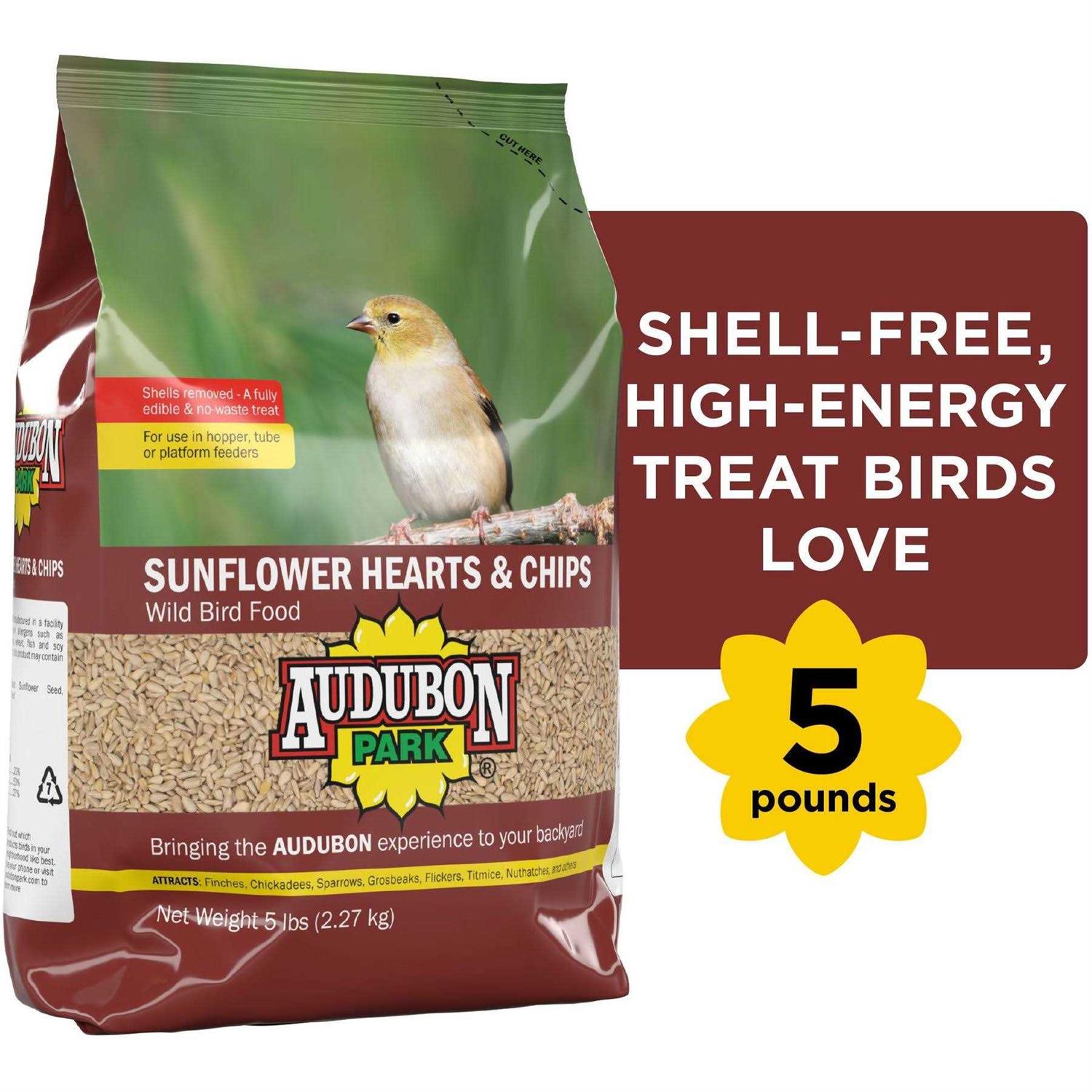 Audubon Park Sunflower Hearts & Chips Wild Bird Food - Healthber