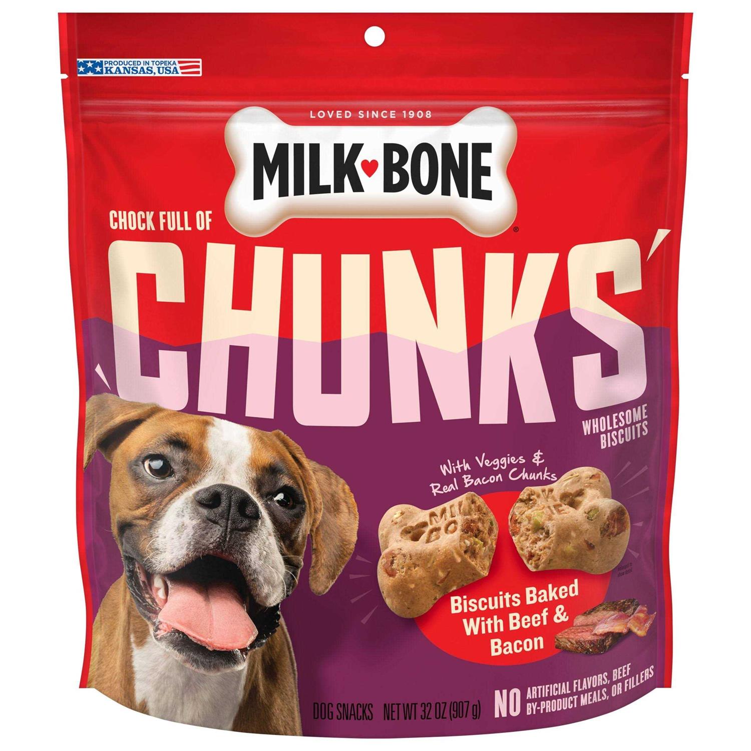Milk-Bone Chock Full of Chunks Bacon Dog Treats - Healthber