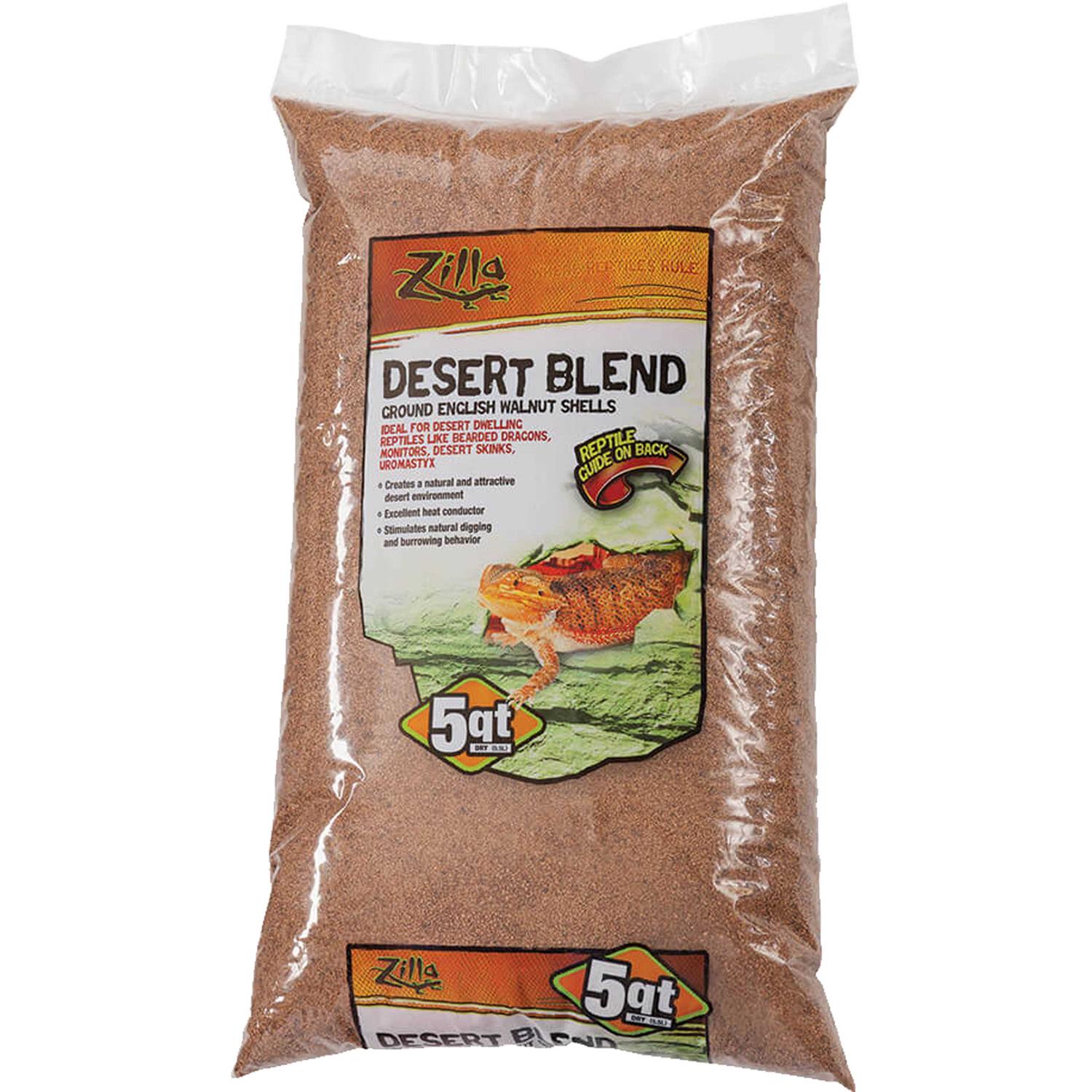 Zilla Desert Blend Ground English Walnut Shells Reptile Bedding - Healthber