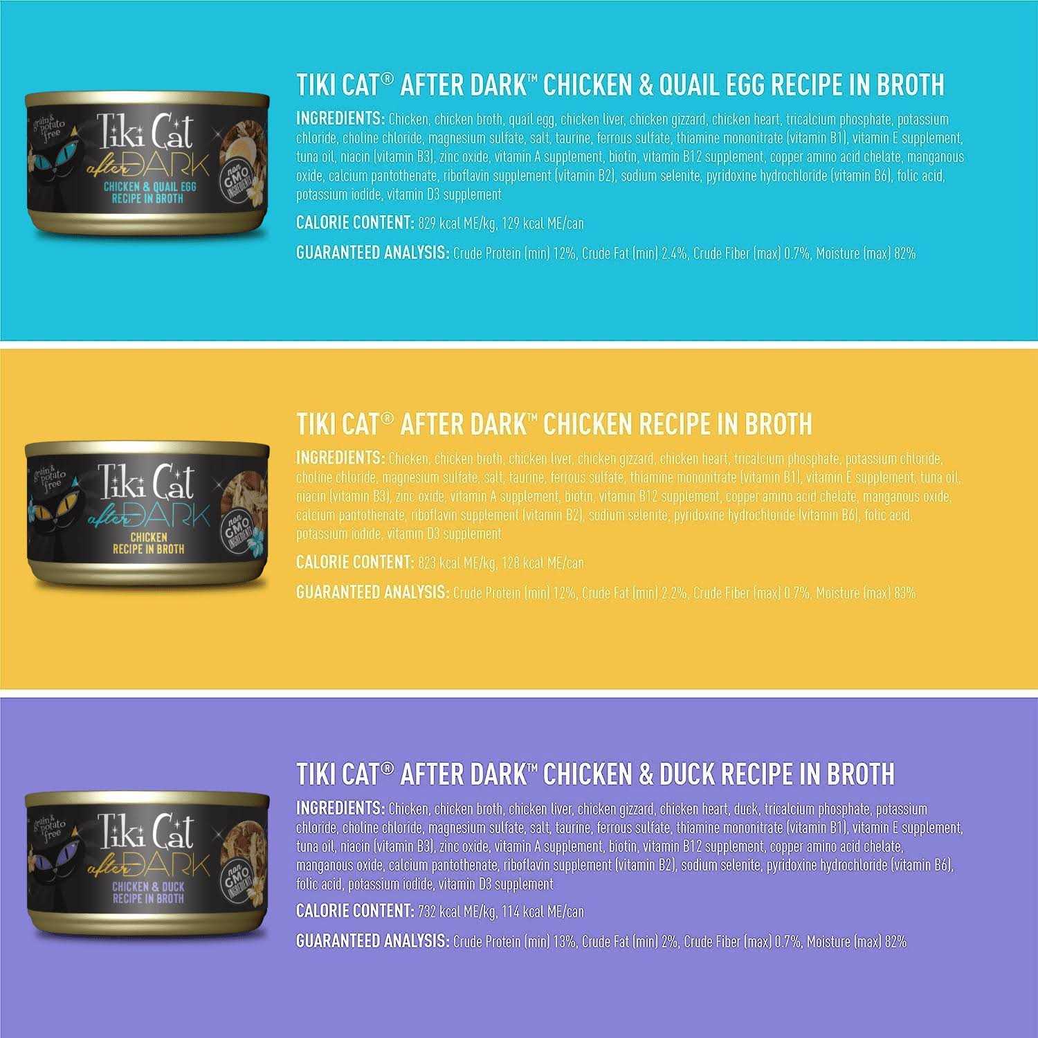 Tiki Cat After Dark Variety Pack Cat Food - Healthber