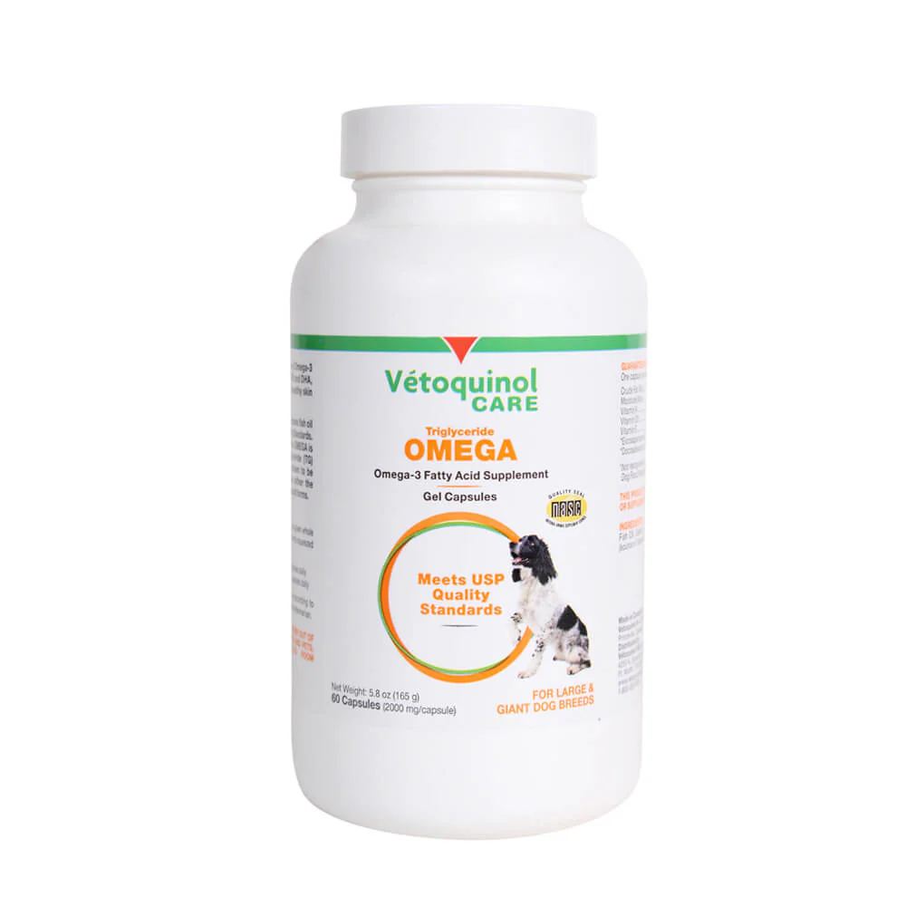 Triglyceride OMEGA Large Capsules for Large Dogs, 60 ct - Healthber