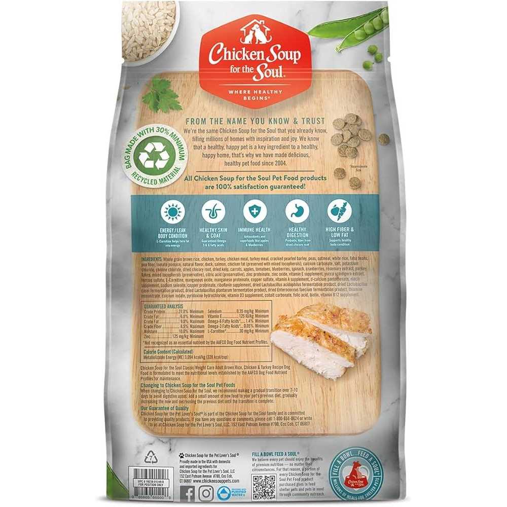 Chicken Soup for The Soul Chicken Turkey Brown Rice Dry Dog Food - Healthber