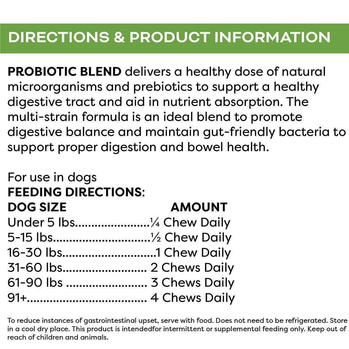Only Natural Pet Probiotic Blend Digestive Support Soft Dog Chews - Healthber