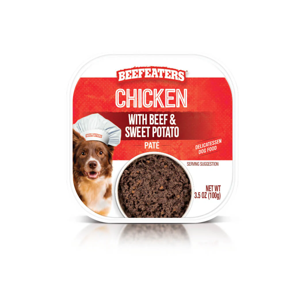 Beefeaters Chicken with Beef and Sweet Potato Pate, 3.5 oz, Case of 96 - Healthber