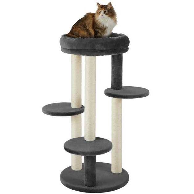 Frisco 41-in Faux Fur Cat Tree - Healthber