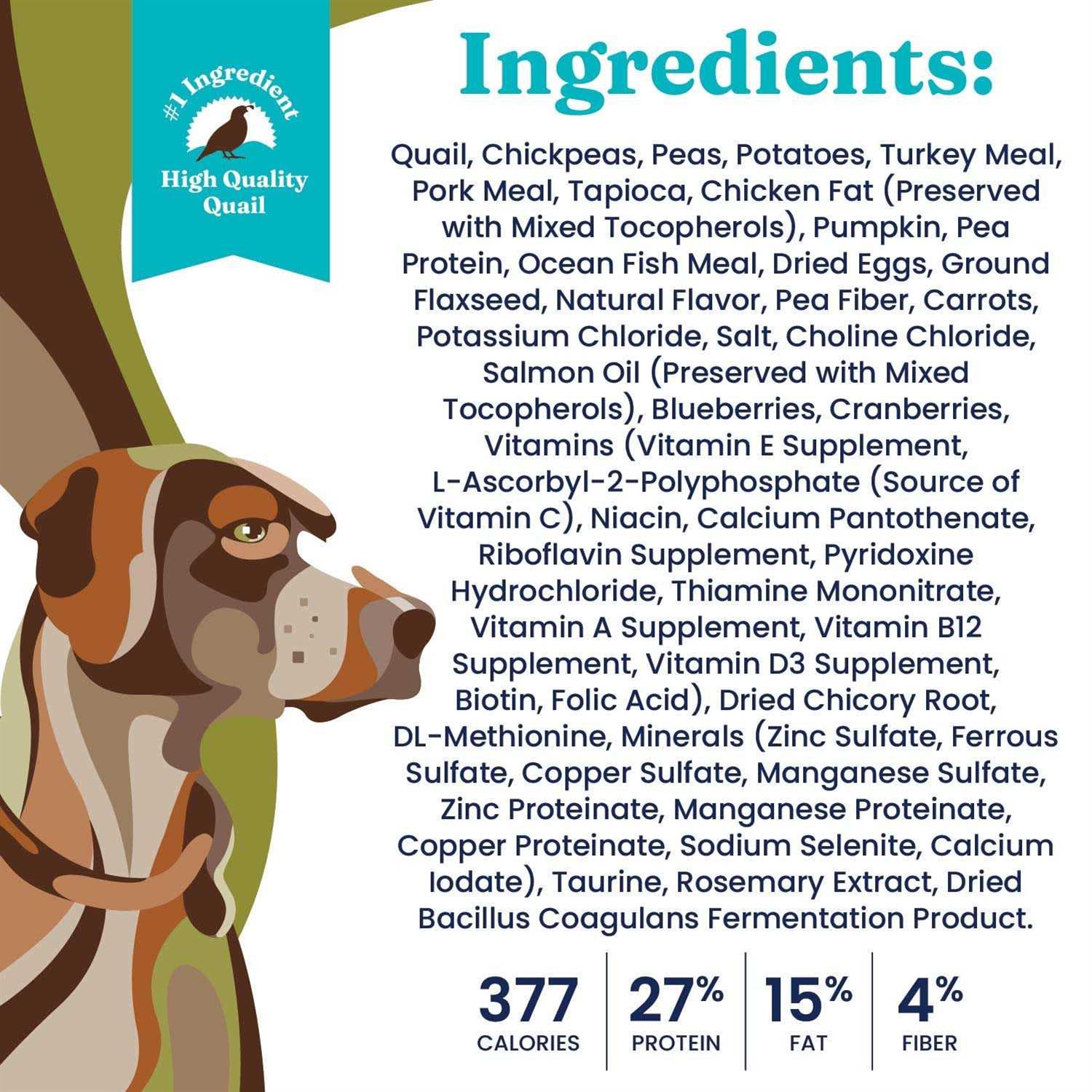 Solid Gold Grain-Free Quail Chickpeas & Pumpkin Wild Heart Dry Dog Food - Healthber
