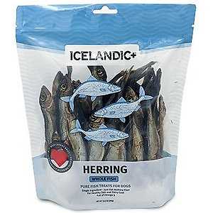 Herring Whole Fish Dog Treats – Fresh From Iceland – Icelandic+ 9-oz Bag - Healthber
