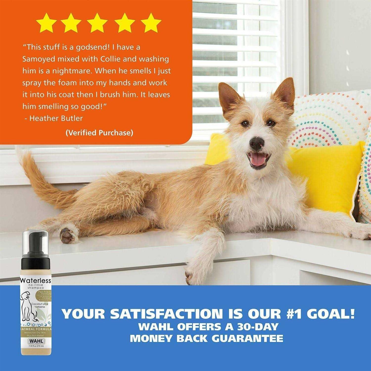 Wahl Waterless No-Rinse Oatmeal Pet Shampoo - Healthber