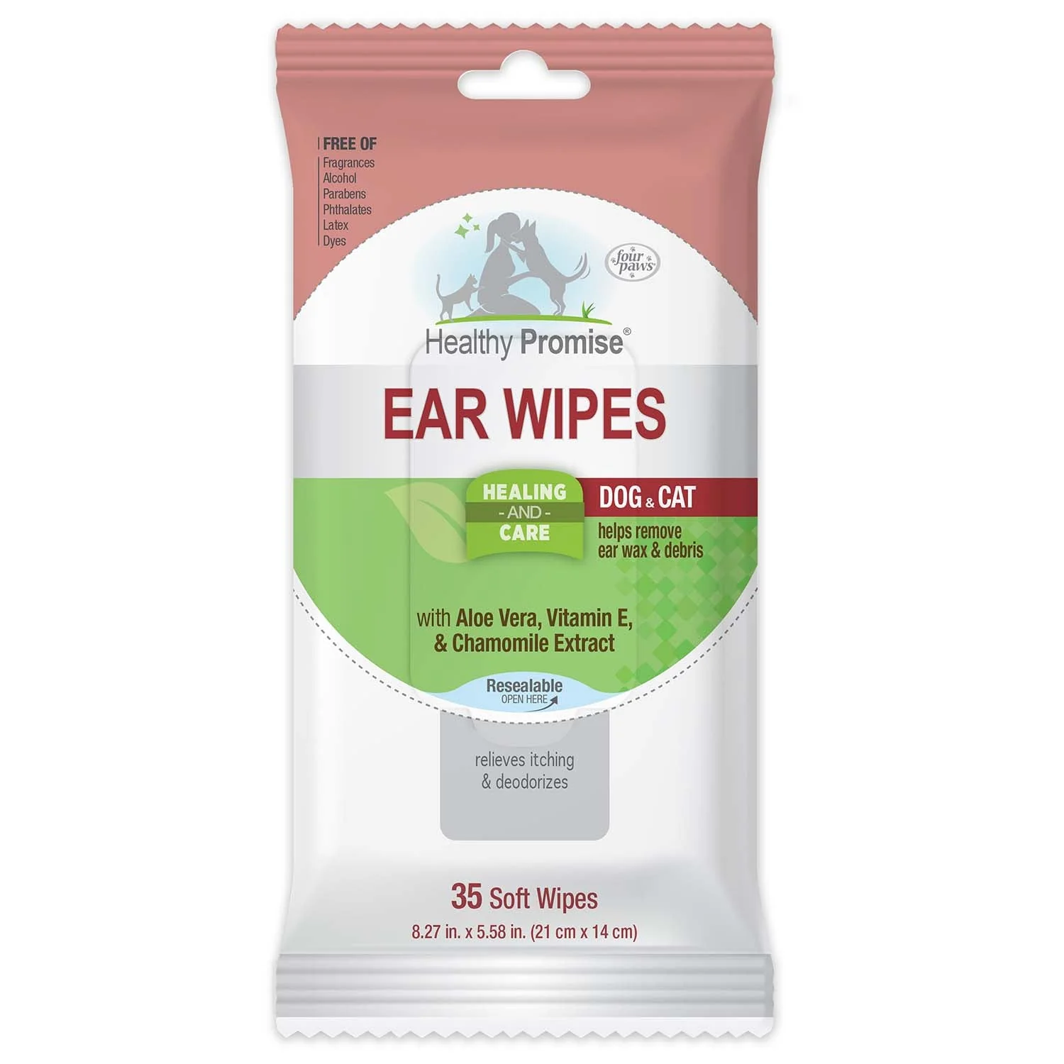 Healthy Promise Cat & Dog Ear Wipes, 35 ct - Healthber