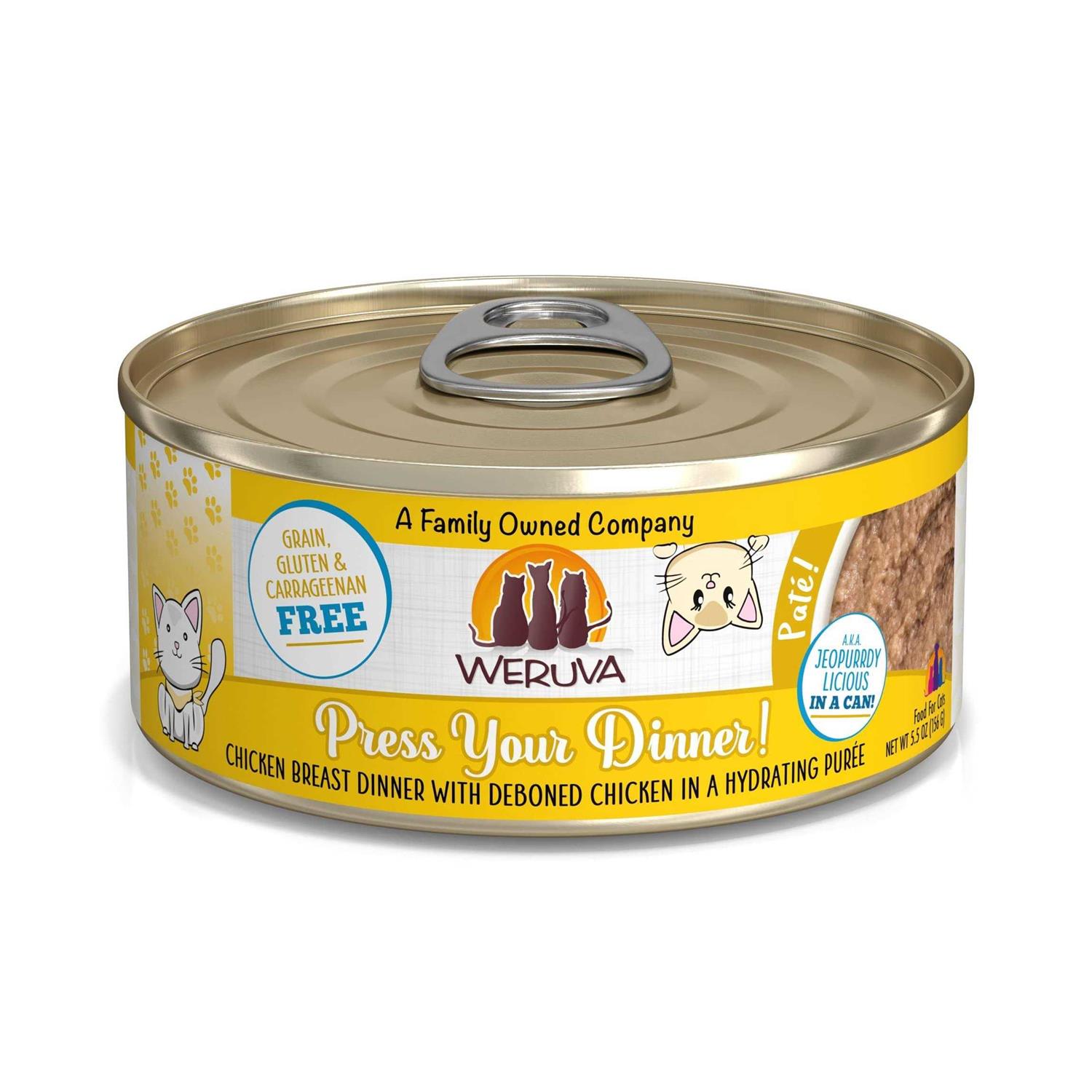 Weruva Classic Cat Pate Press Your Dinner with Chicken Wet Cat Food - Healthber