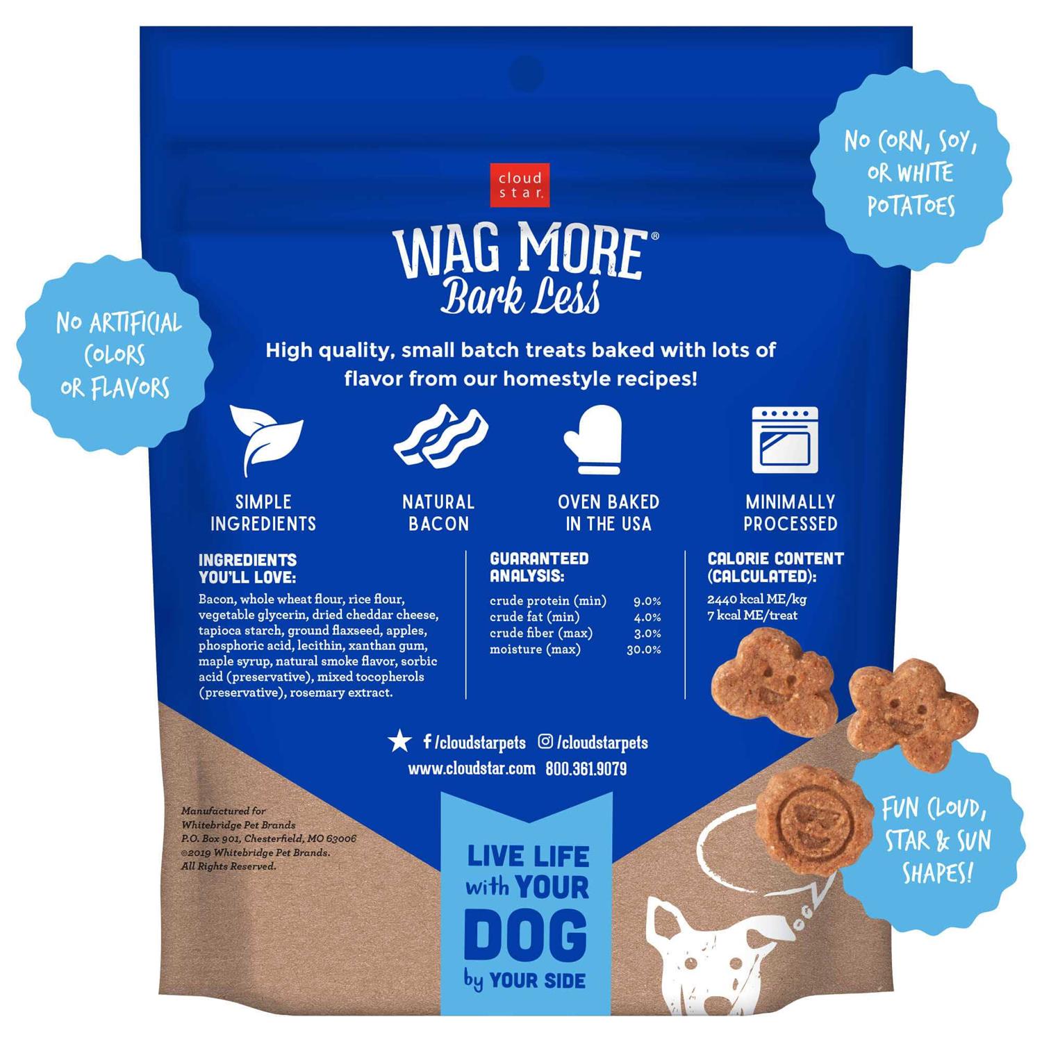 Cloud Star Wag More Bark Less Grain Free Oven Baked Dog Treats - Healthber
