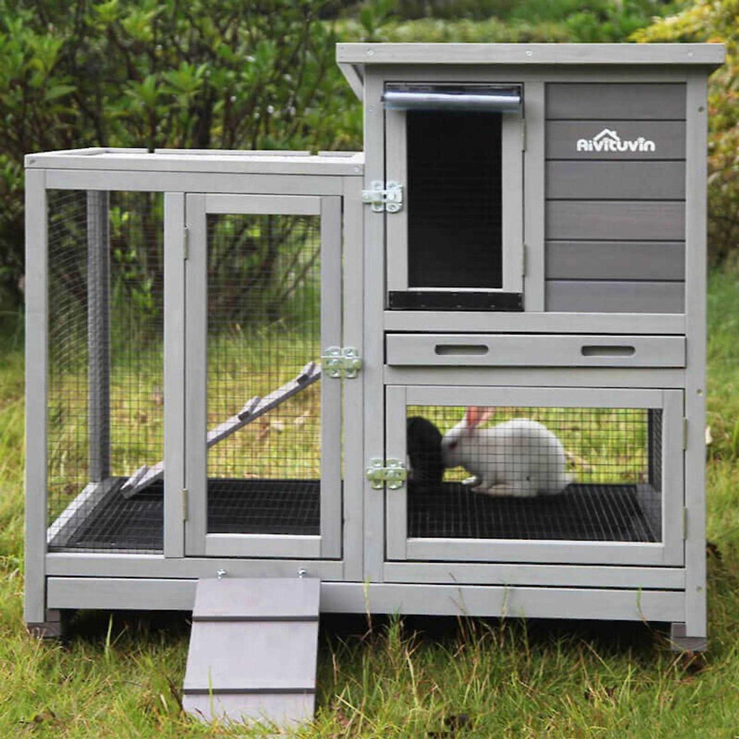 Aivituvin Outdoor & Indoor Bunny Hutch AIR10 - Healthber