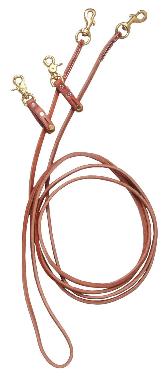Royal King Leather Pulley Draw Reins - Healthber