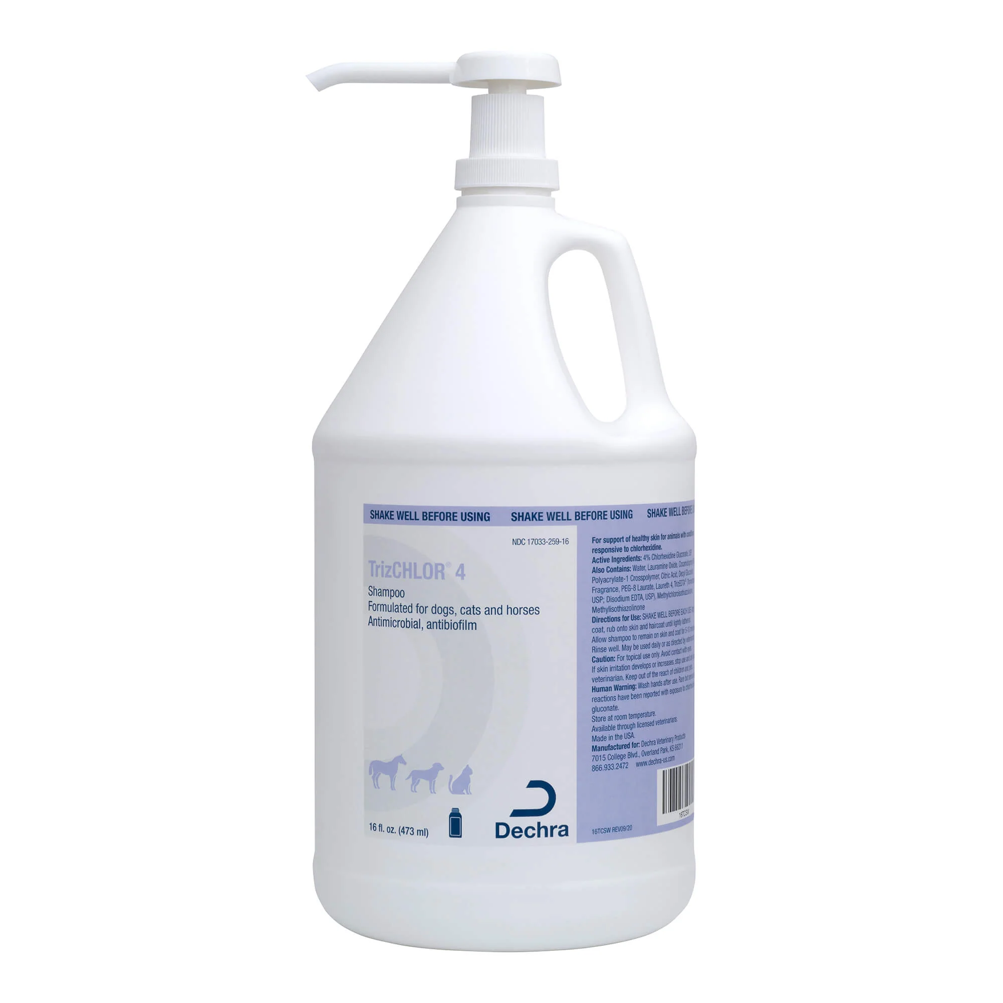 TrizCHLOR 4 Shampoo for Dogs, Cats, and Horses - Healthber