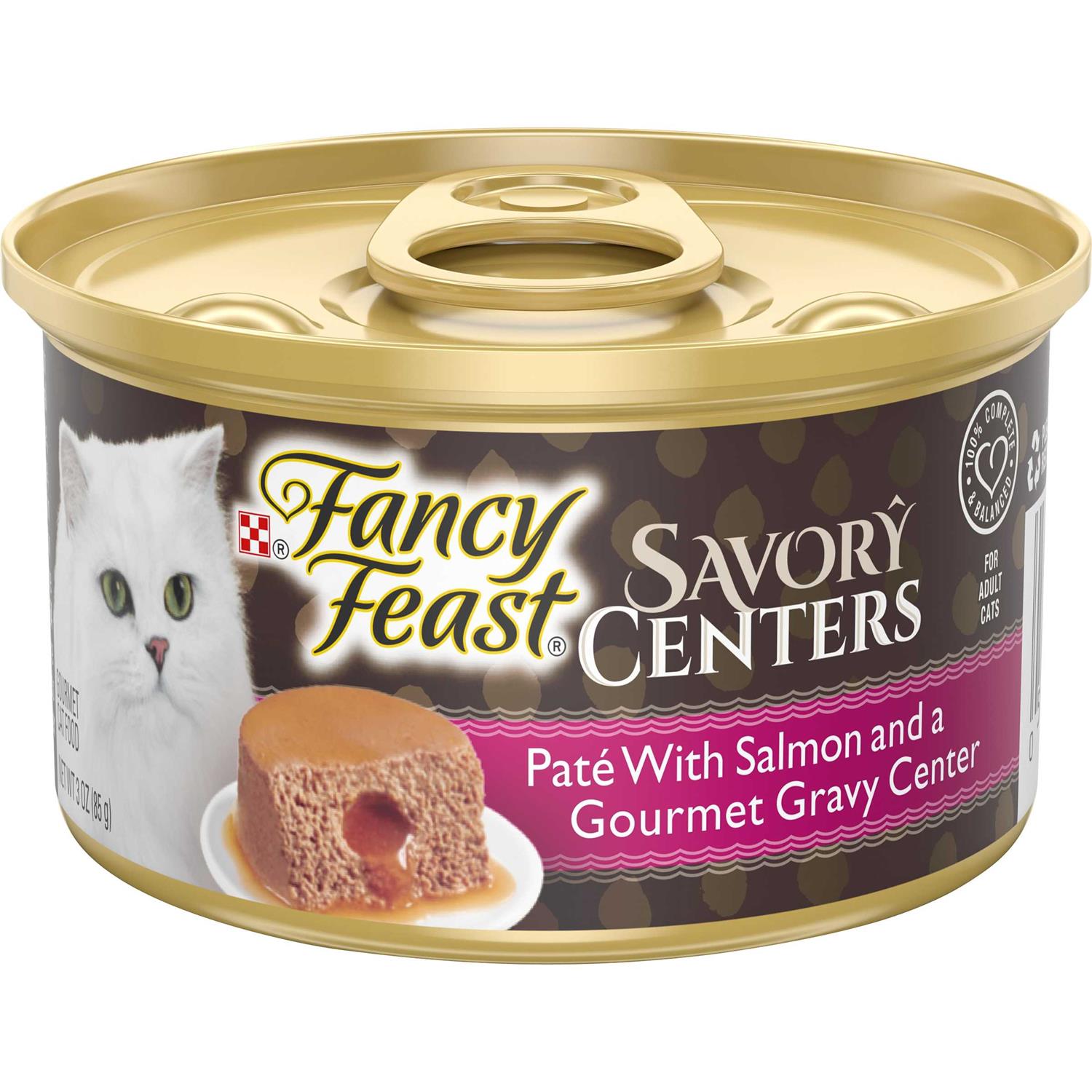 Fancy Feast Savory Centers Salmon Canned Cat Food, 3-oz, case of 24 - Healthber