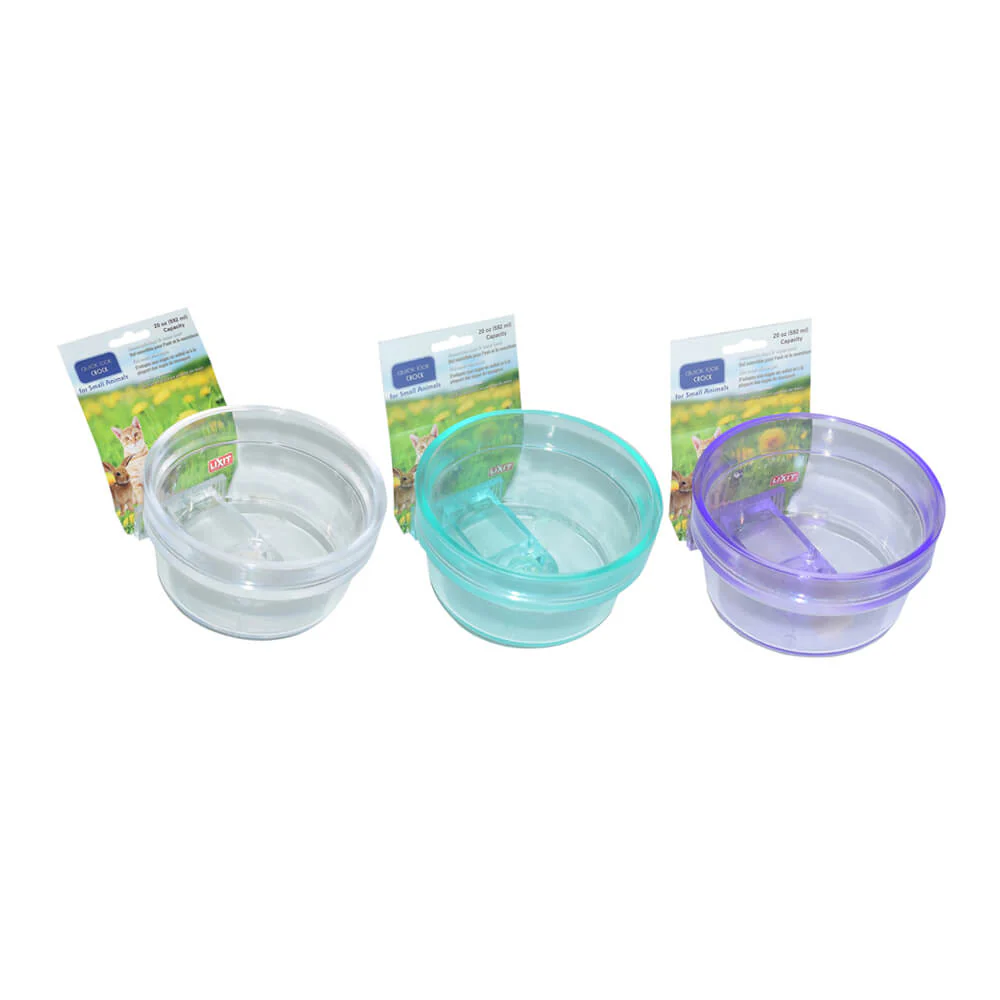 Lixit Critter Brite Quick-Lock Crock, 20 oz - Healthber