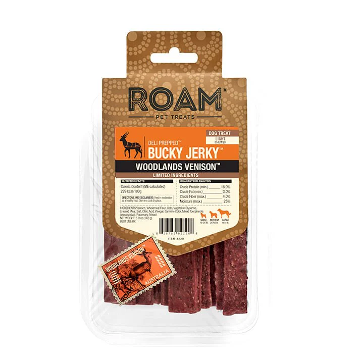 Roam Dog Treats Bucky Jerky - Healthber