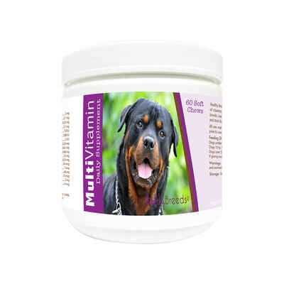 Healthy Breeds Rottweiler Multi-Vitamin Soft Chews 60 Count - Healthber