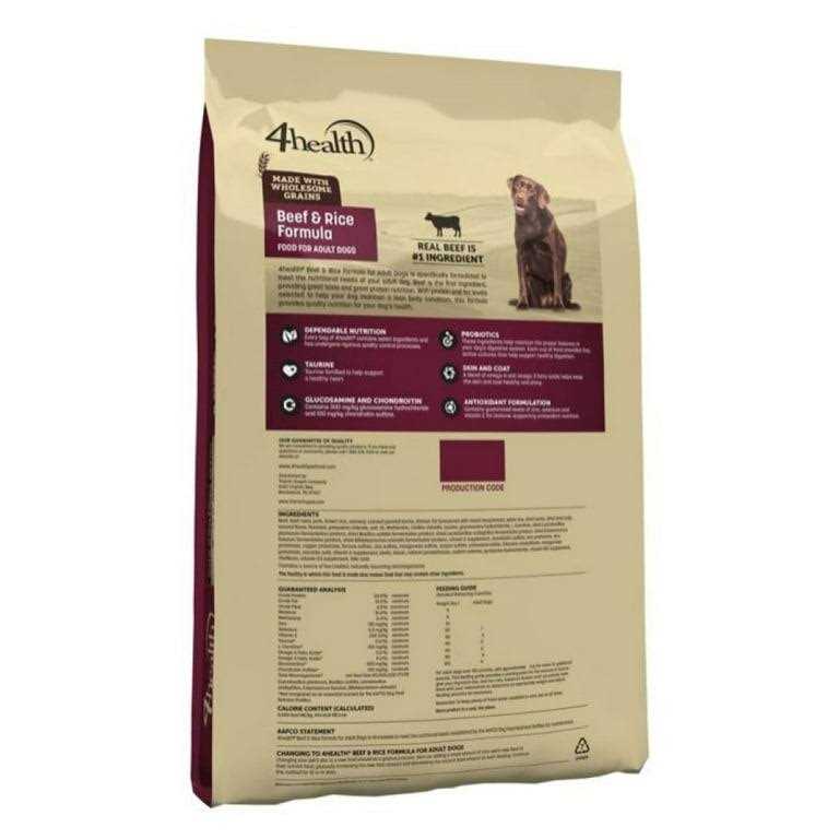 4health Wholesome Grains Adult Beef and Rice Formula Dry Dog Food - Healthber