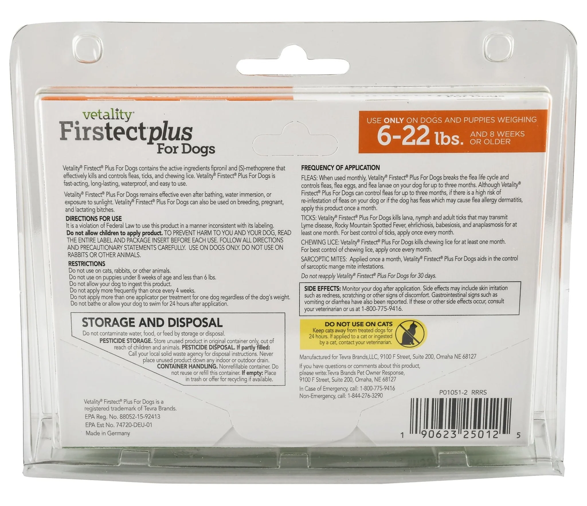 Vetality Firstect Plus for Dogs, 3-pack - Healthber