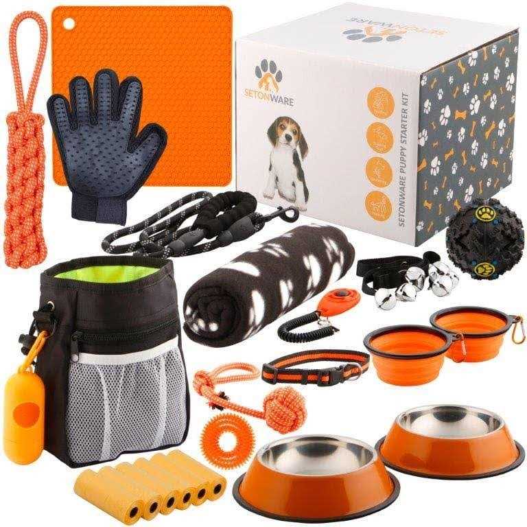 Setonware Puppy Starter Kit Dog Toys Dog Bed Blankets Puppy Dog Grooming Tool - Healthber
