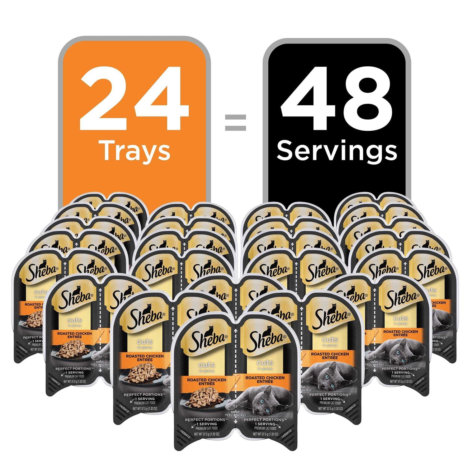 Sheba Perfect Portions Cuts in Gravy Roasted Chicken Entree Wet Cat Food - Healthber