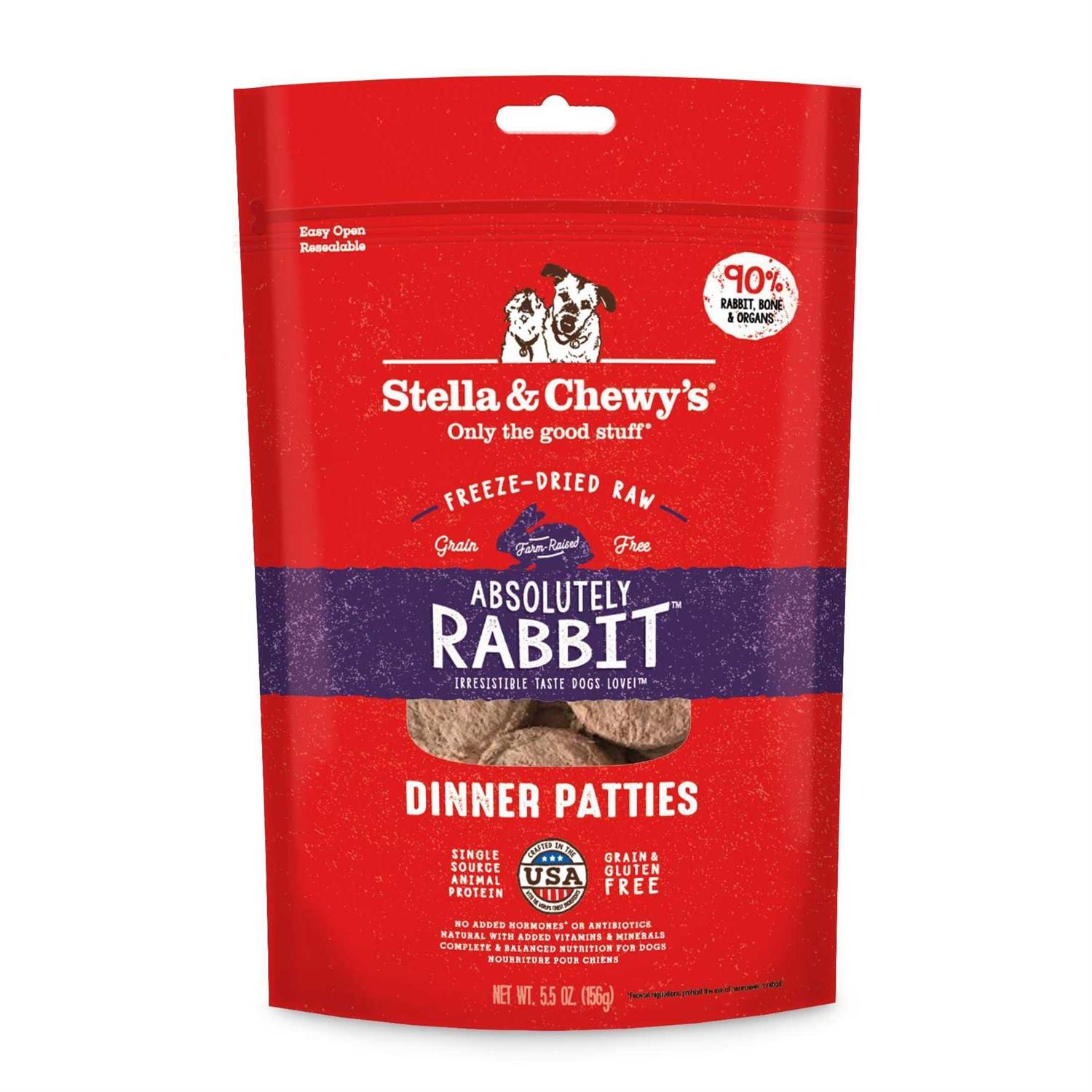 Stella & Chewy’s Absolutely Rabbit Dinner Patties Freeze Dried Dog Food - Healthber
