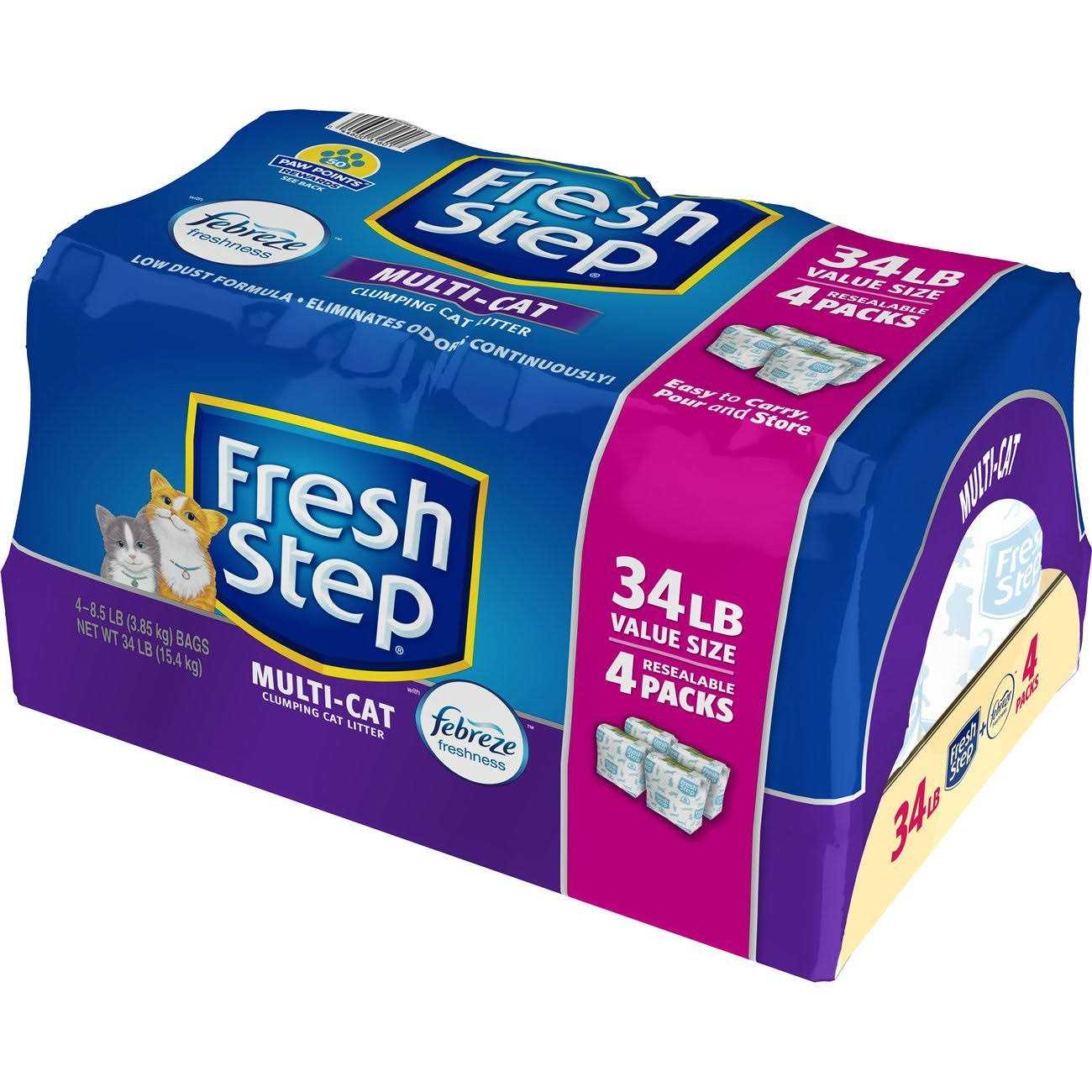 Fresh Step Multi-Cat Scented Litter Febreze - Healthber