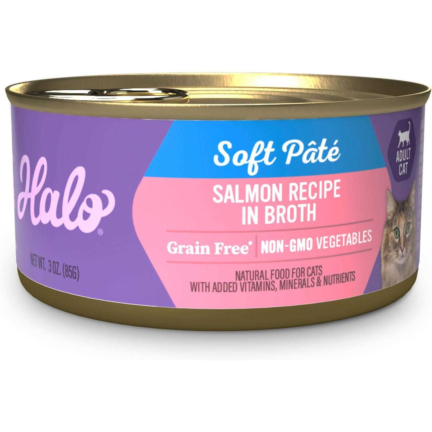 Halo Grain Free Salmon Stew Adult Cat Food - Healthber