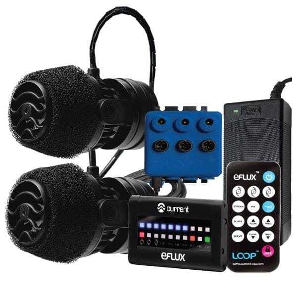 cURRENT Dual eFlux Aquarium Wave Pumps 660gph Includes 2 Wave Maker Water circulation Pumps for Freshwater and Saltwater Fish - Healthber