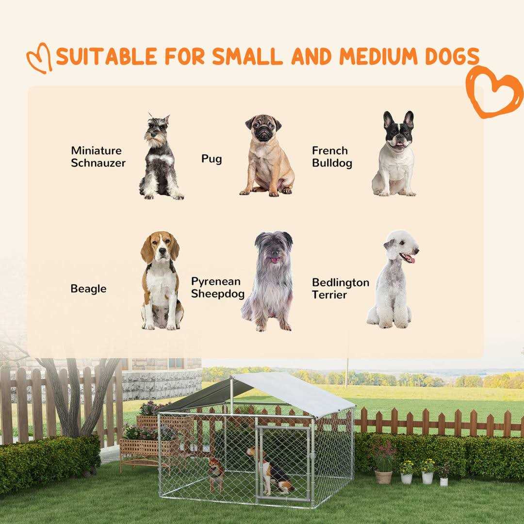 212 Main PawHut Dog Kennel Outdoor Large-Sized Dogs with Waterproof UV Resistant Roof - Healthber