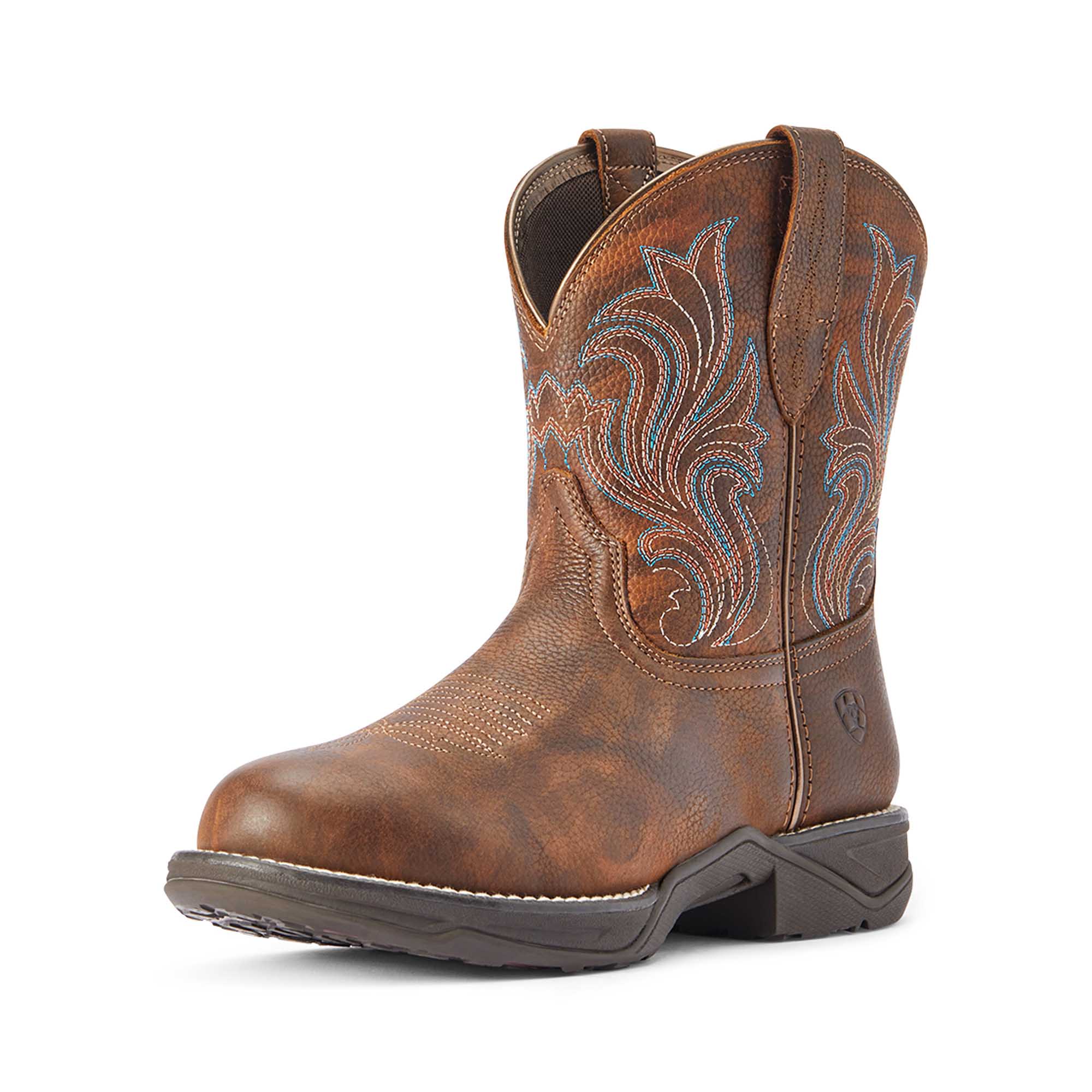 Ariat Women's Anthem Round Toe Shortie Boot, Copper Kettle - Healthber