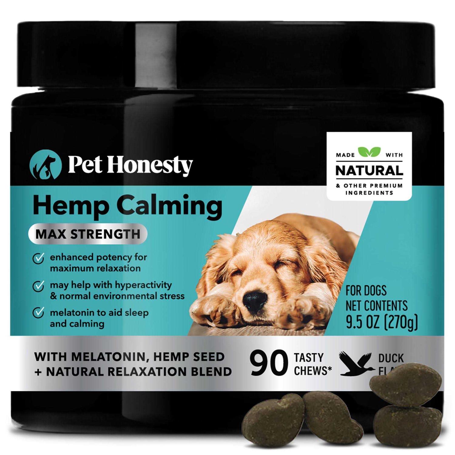 Pet Honesty Hemp Calming Max Strength Chews for Dogs - Healthber